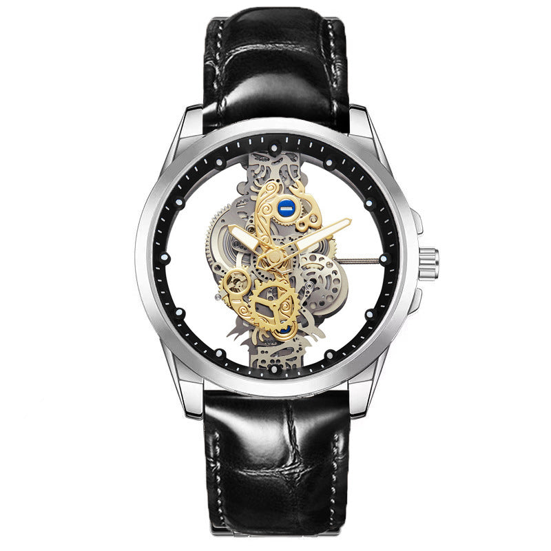 Double-sided Transparent Cutout Automatic Mechanical Watch