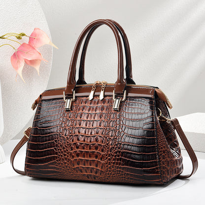 Patent Leather Large-Capacity Commuter Handbag Style