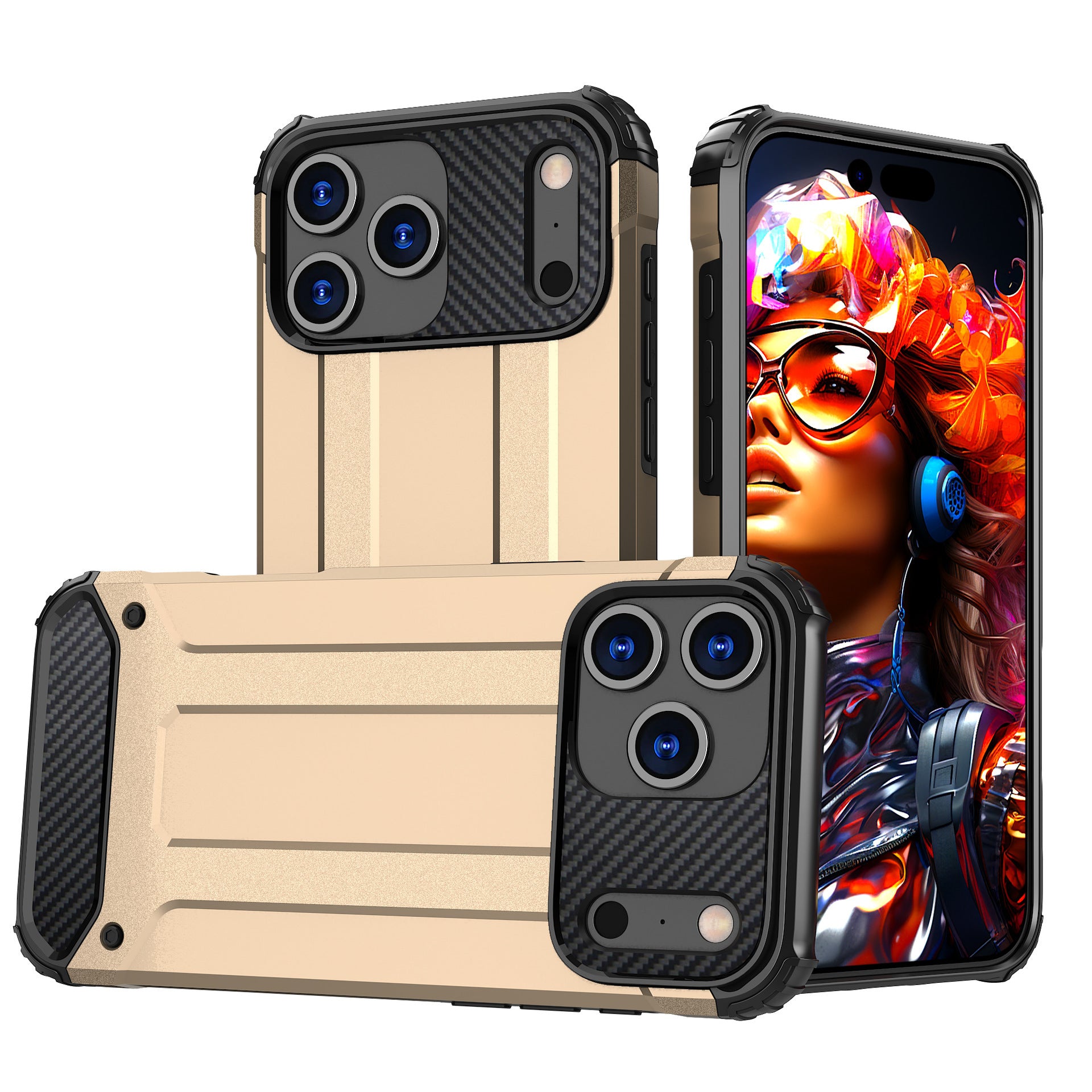 Phone Case Extraordinary Steel Armor Drop-resistant Drop-resistant Protective Cover