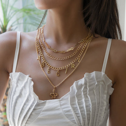 Tassel Necklace Hip Hop Trendy Dragon-shaped Tag Necklace