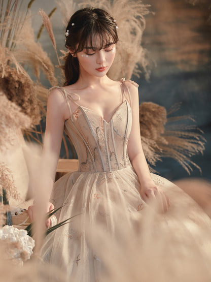 Suspender Toast Dress Wedding Engagement Ladies Dress