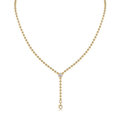 Time Interlaced - A Trendy Diamond Jewelry Necklace Pendant Set With 0.5-carat Moissanite S925 Sterling Silver And Gold Plating