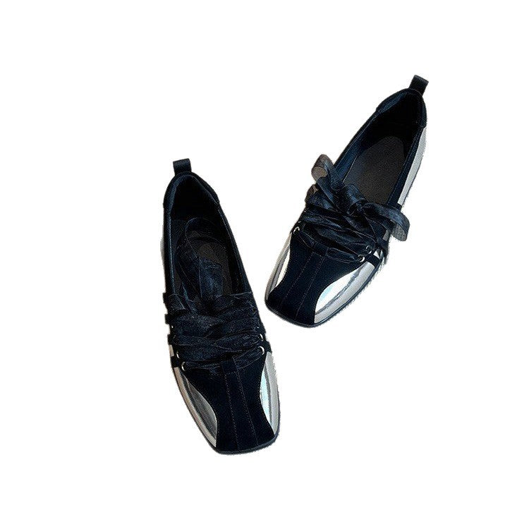 Niche-style White Sneakers And Ballet Flats For Women