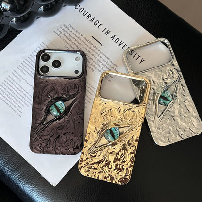 High-grade Electroplated Tin Paper Pattern Stereo Eyes Phone Case