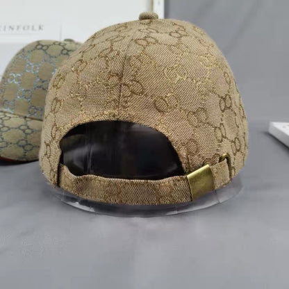 Gold grid baseball cap