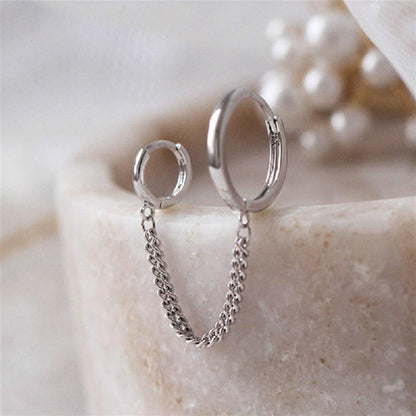 Double Ear Piercings One-piece Earrings