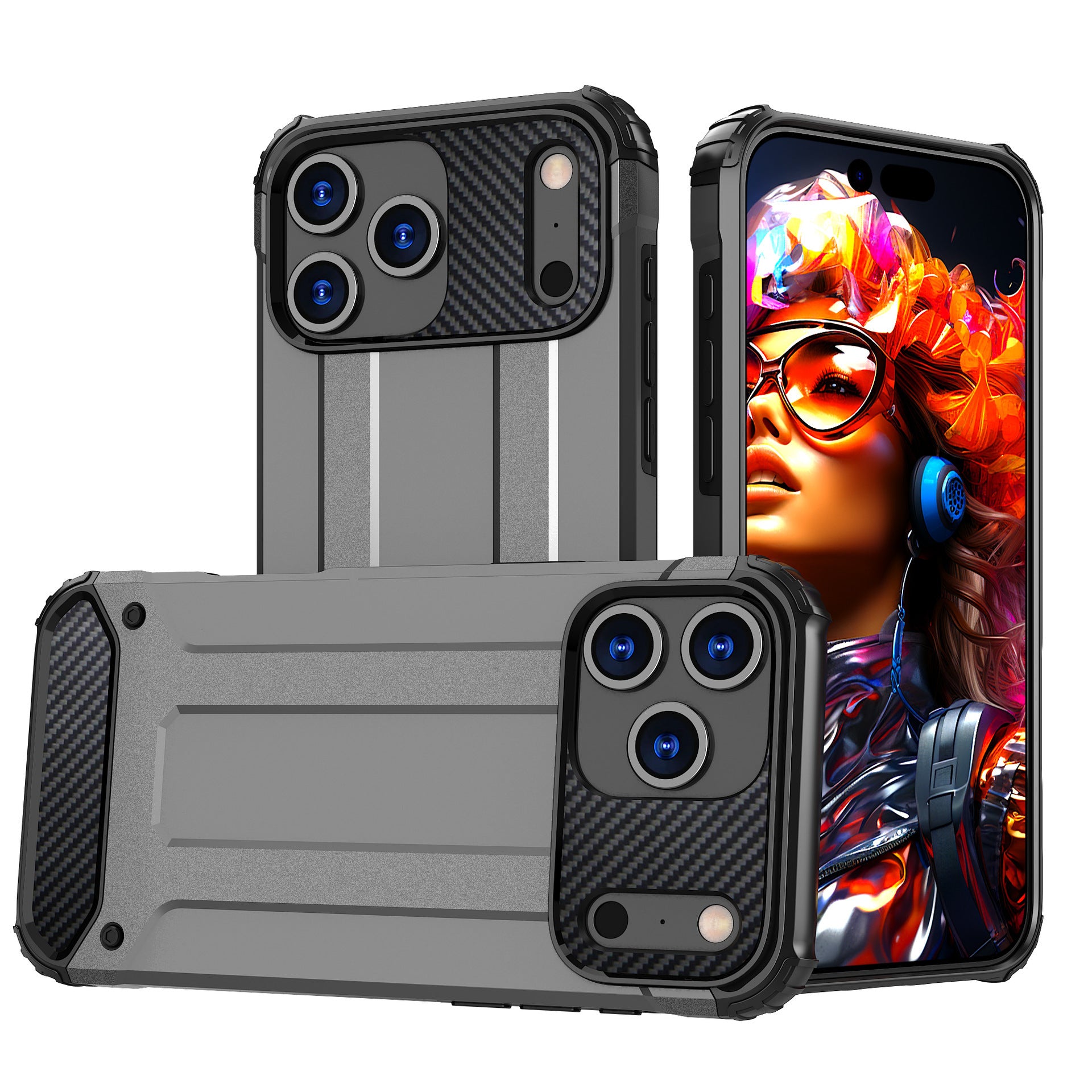 Phone Case Extraordinary Steel Armor Drop-resistant Drop-resistant Protective Cover