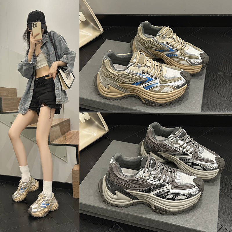 Womens Thick-soled Height-increasing Non-slip Athletic Shoes