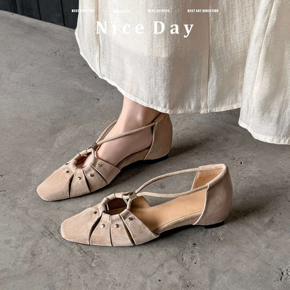 Handcrafted Full-Grain Leather Cage Sandals, Women&