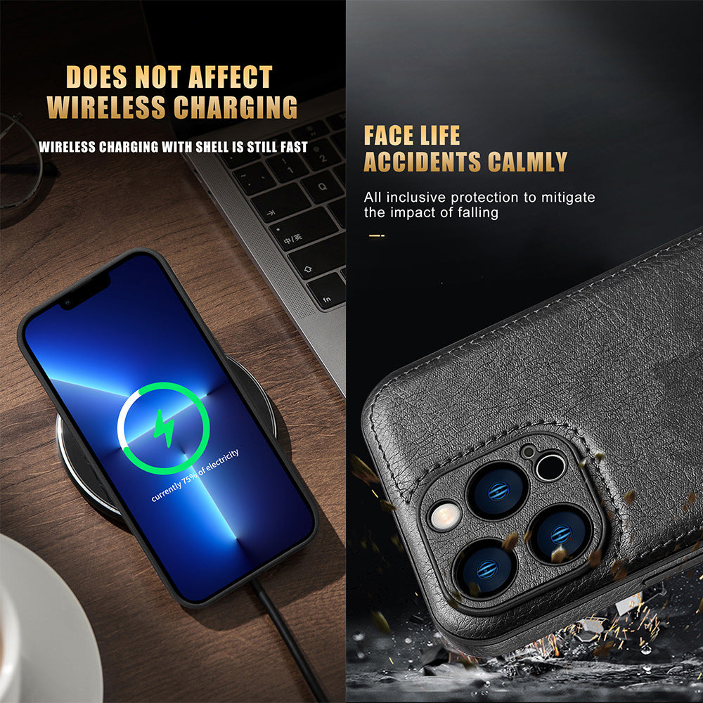 Leather Grain Phone Case High-grade Drop-resistant