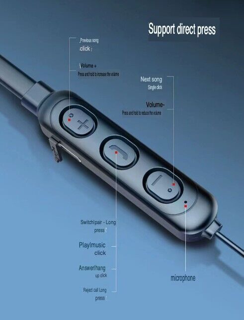 Waterproof Bluetooth 5.0 Earbuds Stereo Sport Wireless Headphones In Ear Headset