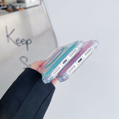 Applicable To IPhone16pro Glitter Magnetic Drop-resistant Phone Case