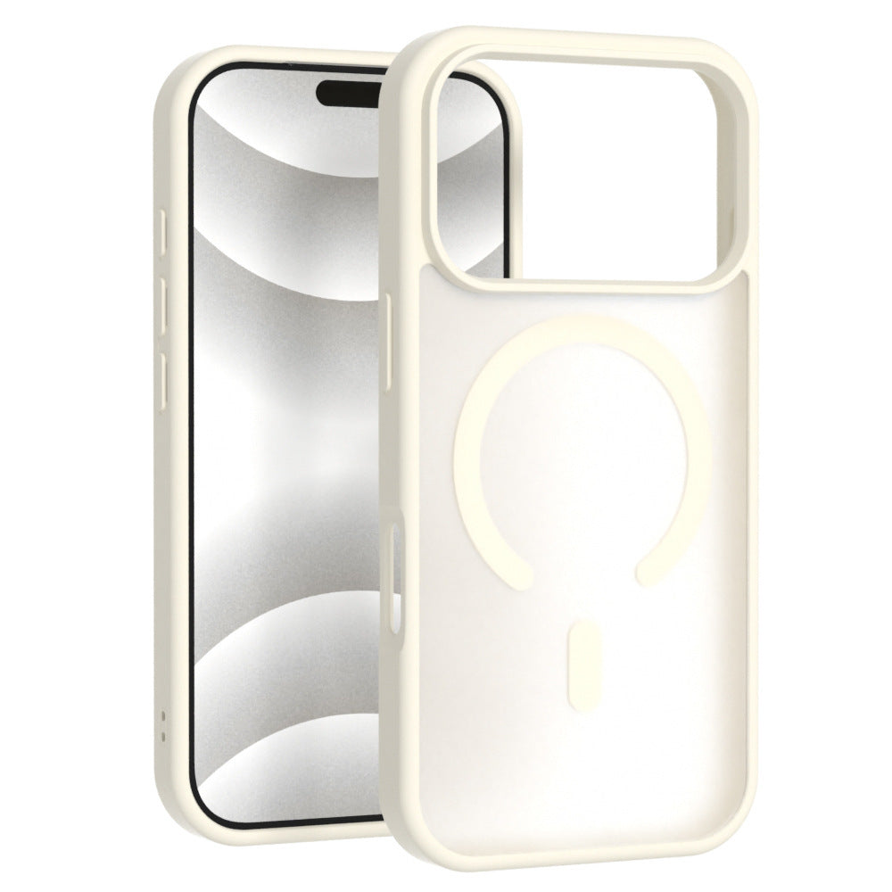 Skin-sensitive Magnetic Phone Case Frosted Translucent Drop-resistant Protective Cover