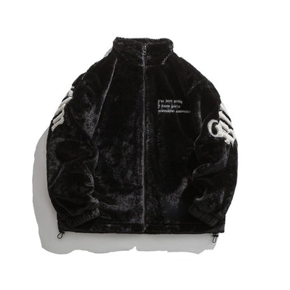 Winter Letters Embroidery Cotton-padded Coat Men