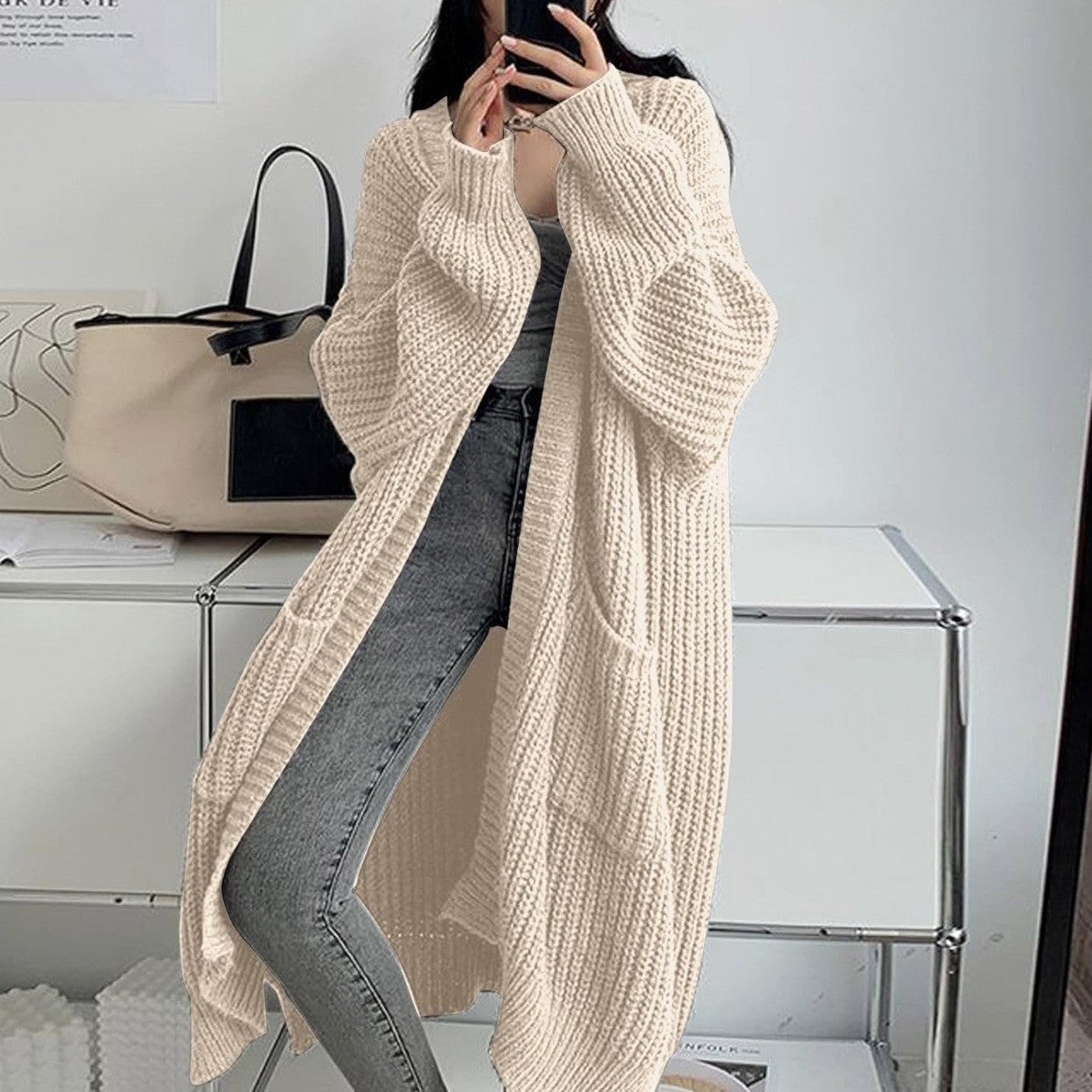 Overknee Sweater Coat Women&