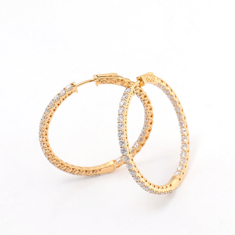 18k Gold Personalized Diameter Big Ear Ring