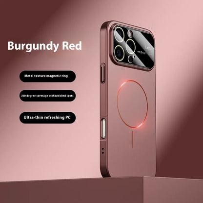 Large Window Frosted Fine Circle Magnetic Drop-resistant Phone Case