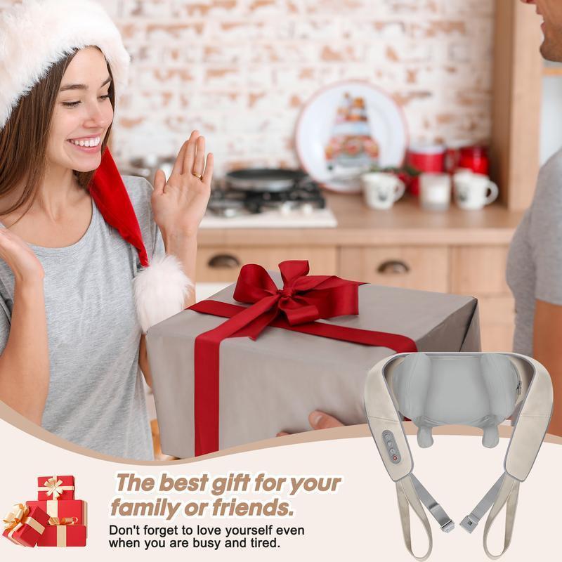 Rechargeable Shiatsu Neck Massager For Relieve Neck Pain And Relax Neck, Home And Car Holiday Gift