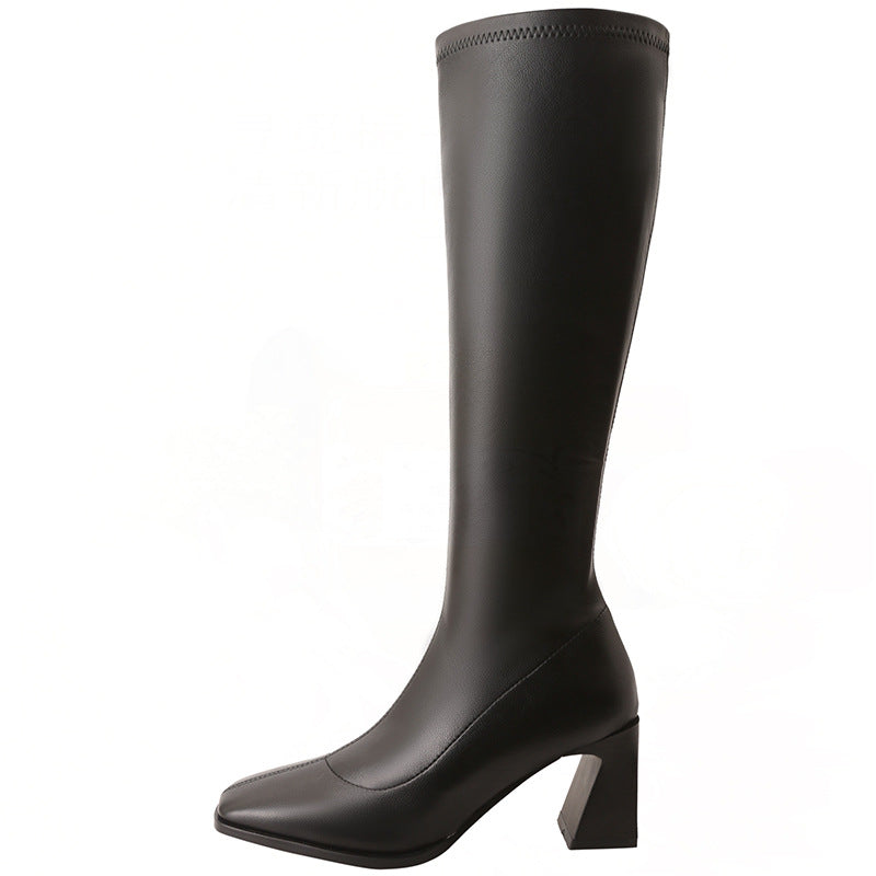 Korean Style Skinny High Boots Heel Single