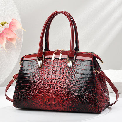 Patent Leather Large-Capacity Commuter Handbag Style