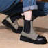 Block-heel Thick-soled British Style Sleeve Martin Boots