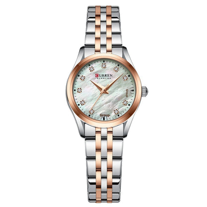 Rhinestone Ultra-thin Womens Shell-face Watch