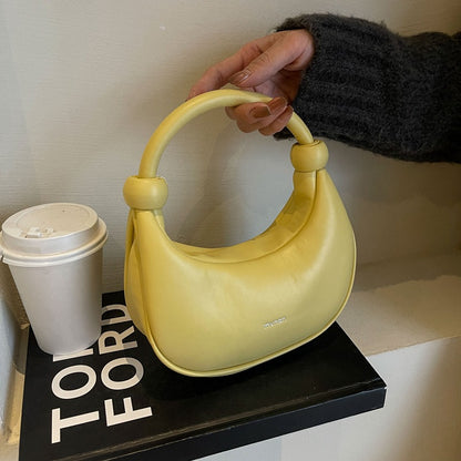 Shoulder Messenger Soft Leather Portable Moon Bag