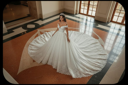 Bridal Lace Detachable Wedding Dress