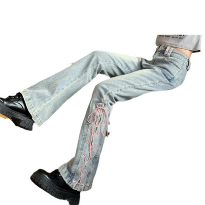 Casual And Versatile Retro High-waist Jeans For Women
