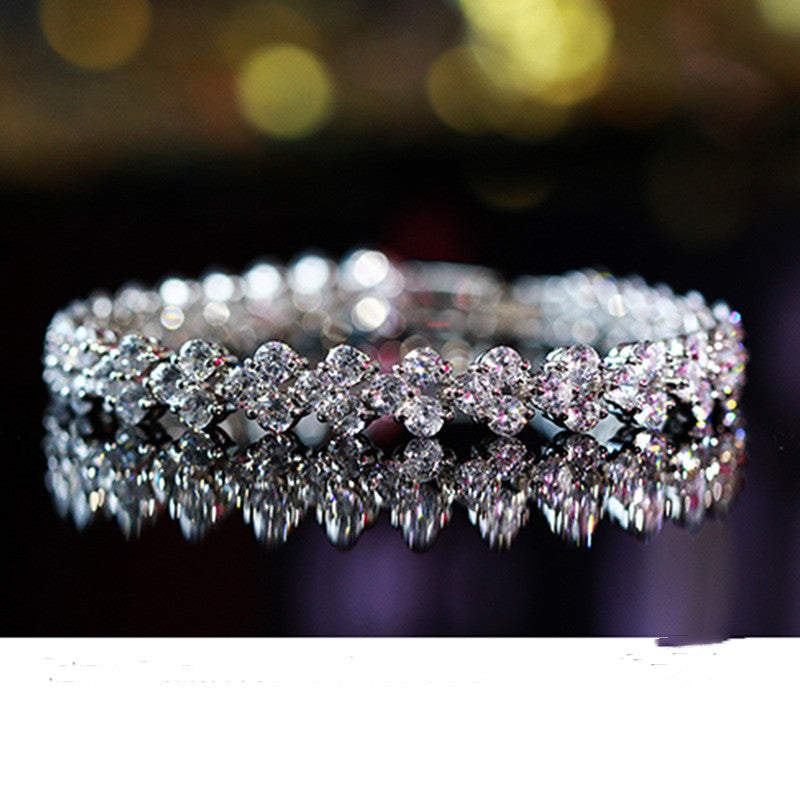 Roman Zircon Bracelet Temperament Personality Bracelet Female Fashion Simple Bracelet