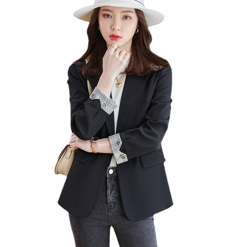 Autumn And Winter Thick Professional Wear Black Suit Jacket Formal Wear