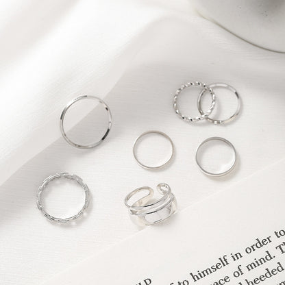 Seven-piece Ring Female Finger Ring Joint Index Finger Ring
