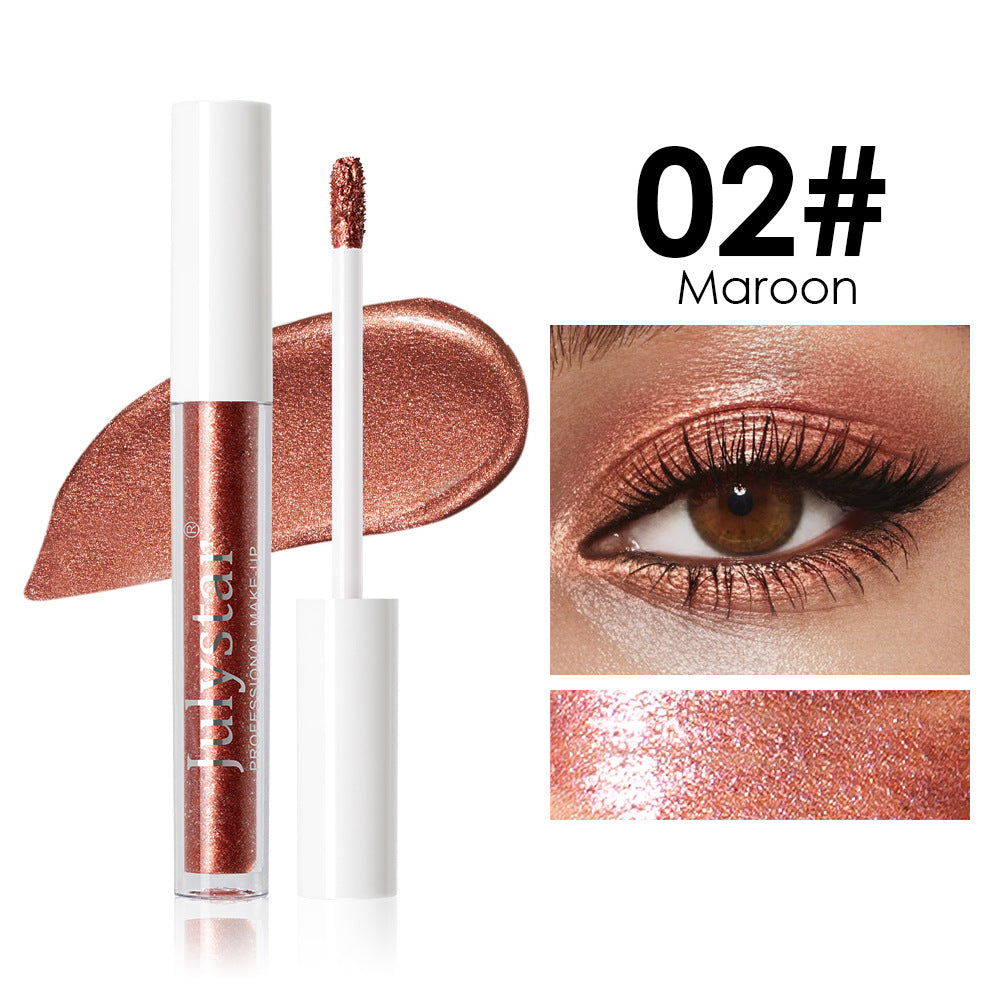 Eye Makeup Ten Colors Thin And Glittering Brightening Liquid Eye Shadow