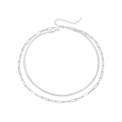 Simple Layered Necklace Double Layered Necklace