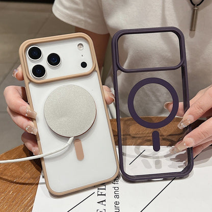 Magnetic Acrylic Transparent Large Hole Silicone Drop-resistant Phone Case