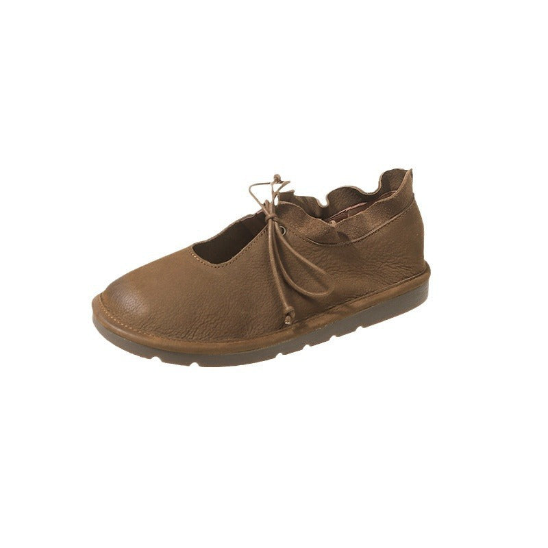 Retro Round Head Leisure Women&