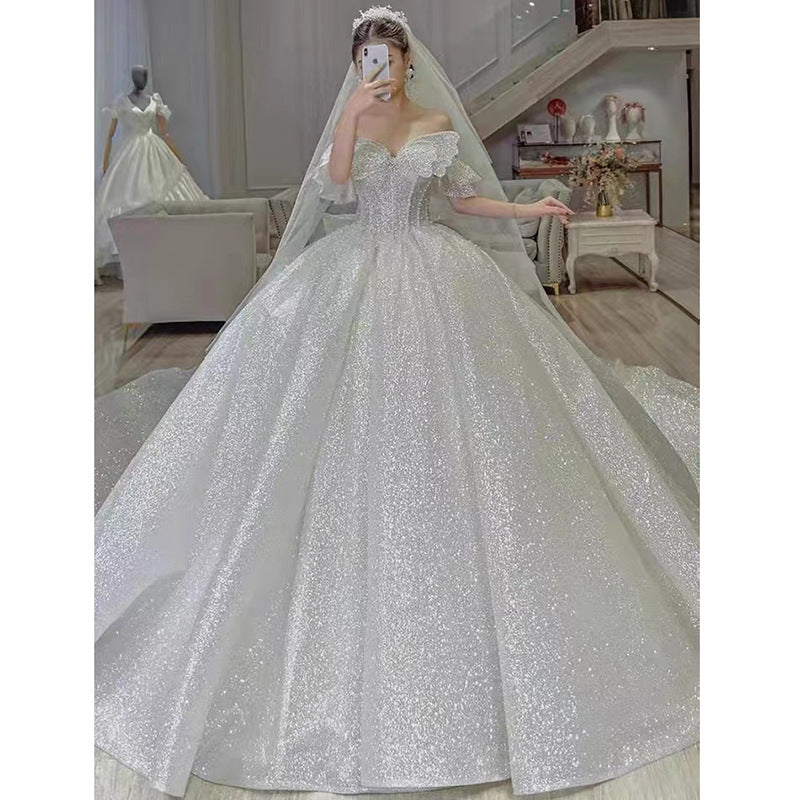 French Tube Top Wedding Dress Mother&