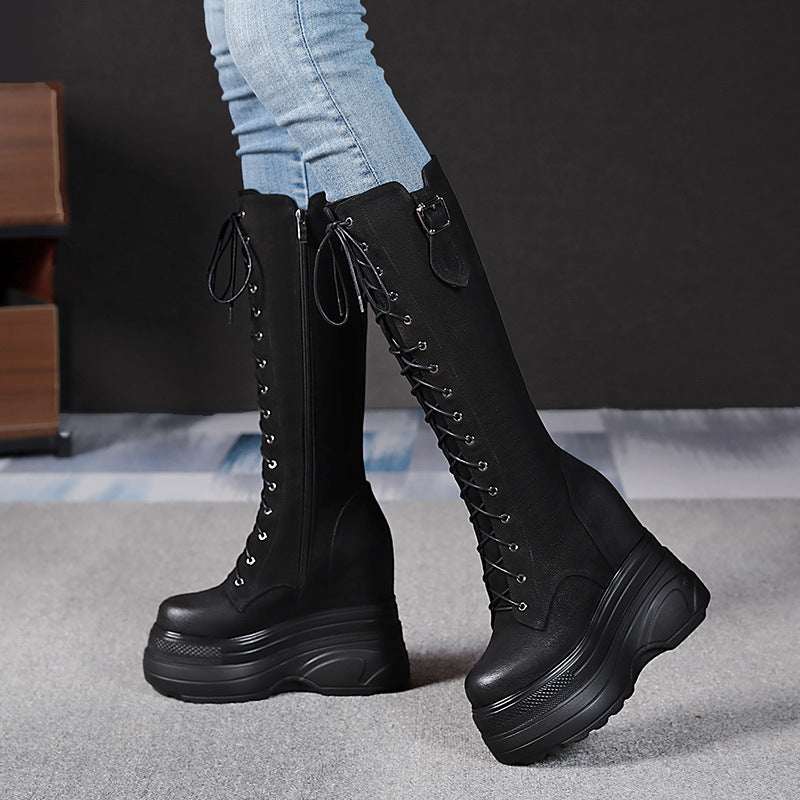 Thick Bottom Hight Increasing Martin Boots Casual All-matching