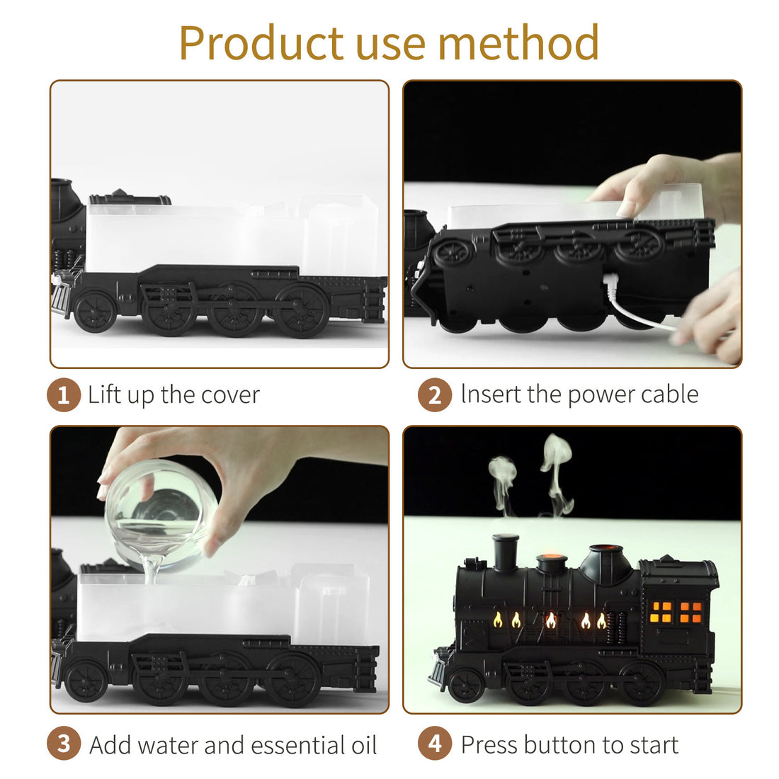 Home Retro Creative All-match Spray Spit Circle Small Train