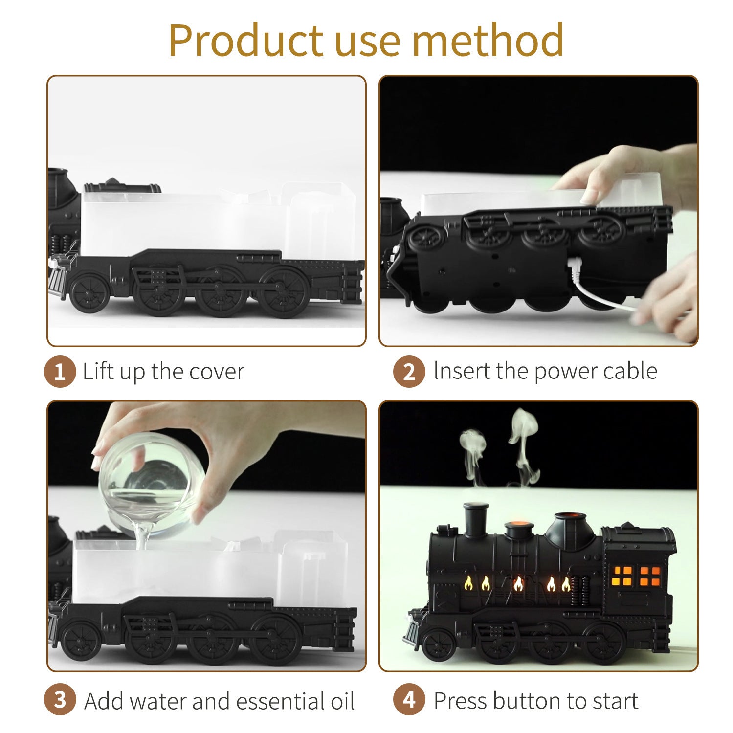 Home Retro Creative All-match Spray Spit Circle Small Train