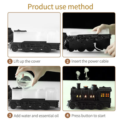 Home Retro Creative All-match Spray Spit Circle Small Train