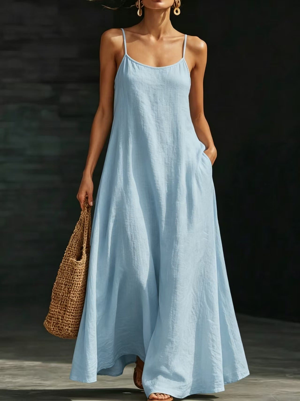 Casual Strap Maxi Resort-style Dress