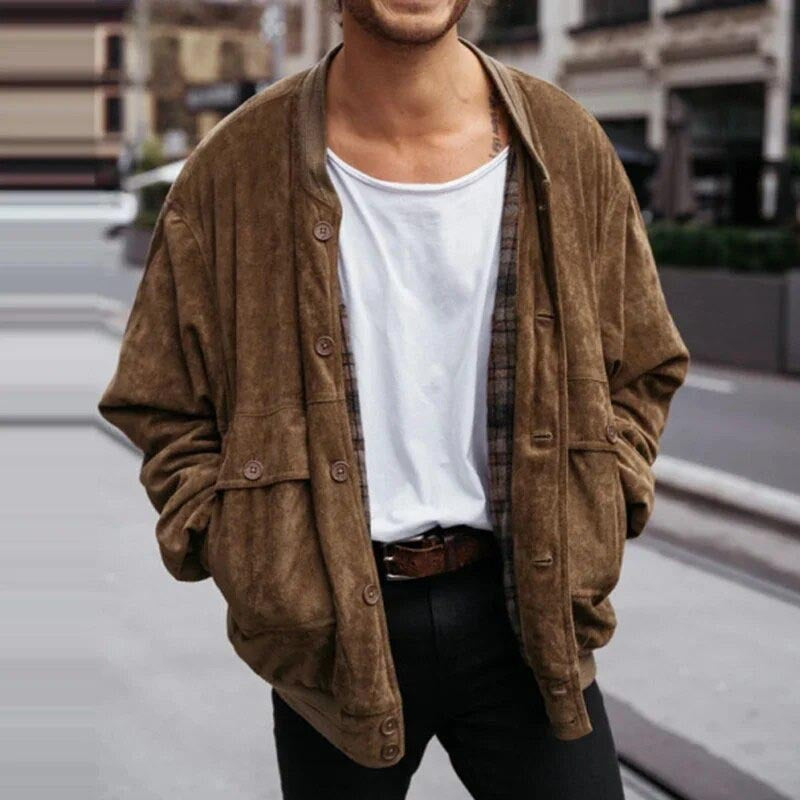 Maillard Suede Coat Men&
