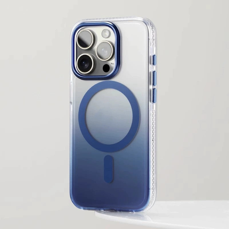 Laser Gradient Magnetic Aurora Applicable 17ProMax Frosted Mobile Phone Protective Case