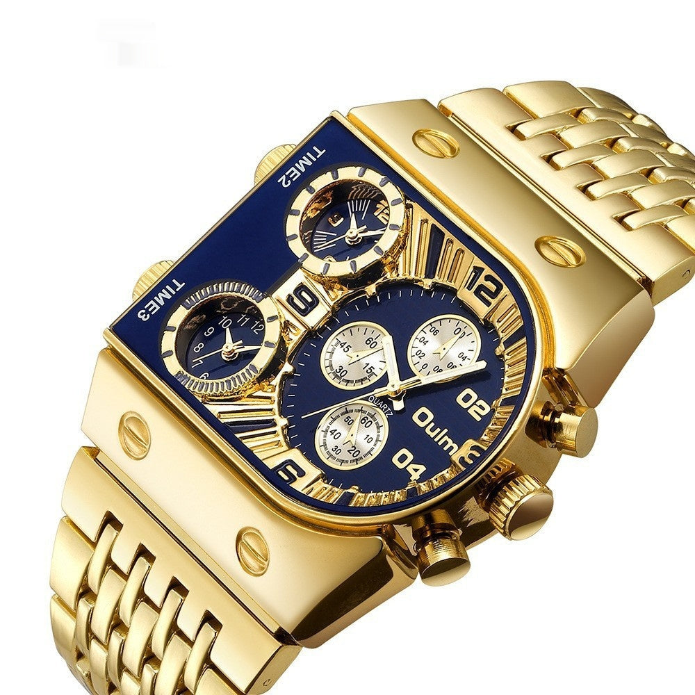 Multi-time Zone Large Dial Luminous Watch