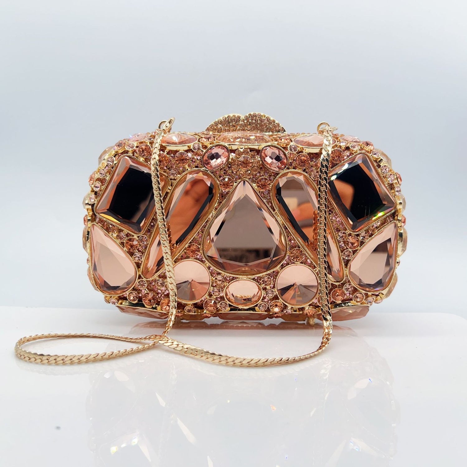 Diamond-Encrusted Evening Bag Glass Diamond Womens Clutch