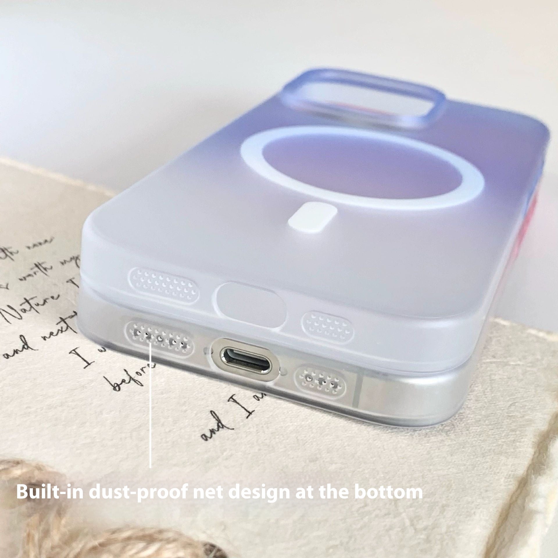 Gradient Frosted Ice Mist Magnetic Suction Phone Case Ultra-thin PC Drop-resistant Sheath