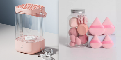 Electric Cosmetic Brush Cleaner Cleaning Storage Scourer