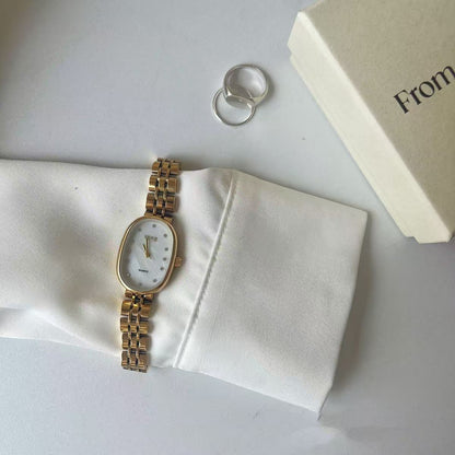 Ice Blue Fritillary Silver Quartz Watch For Women