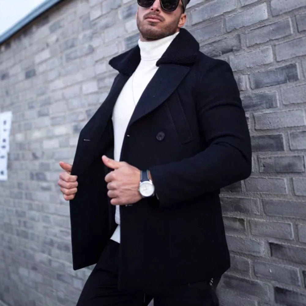 Fur Collar Coat Suit Coat Men&